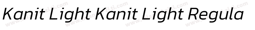 Kanit Light Kanit Light RegularVers字体转换